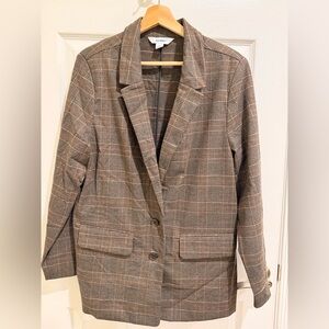 Old Navy Brown Plaid Blazer